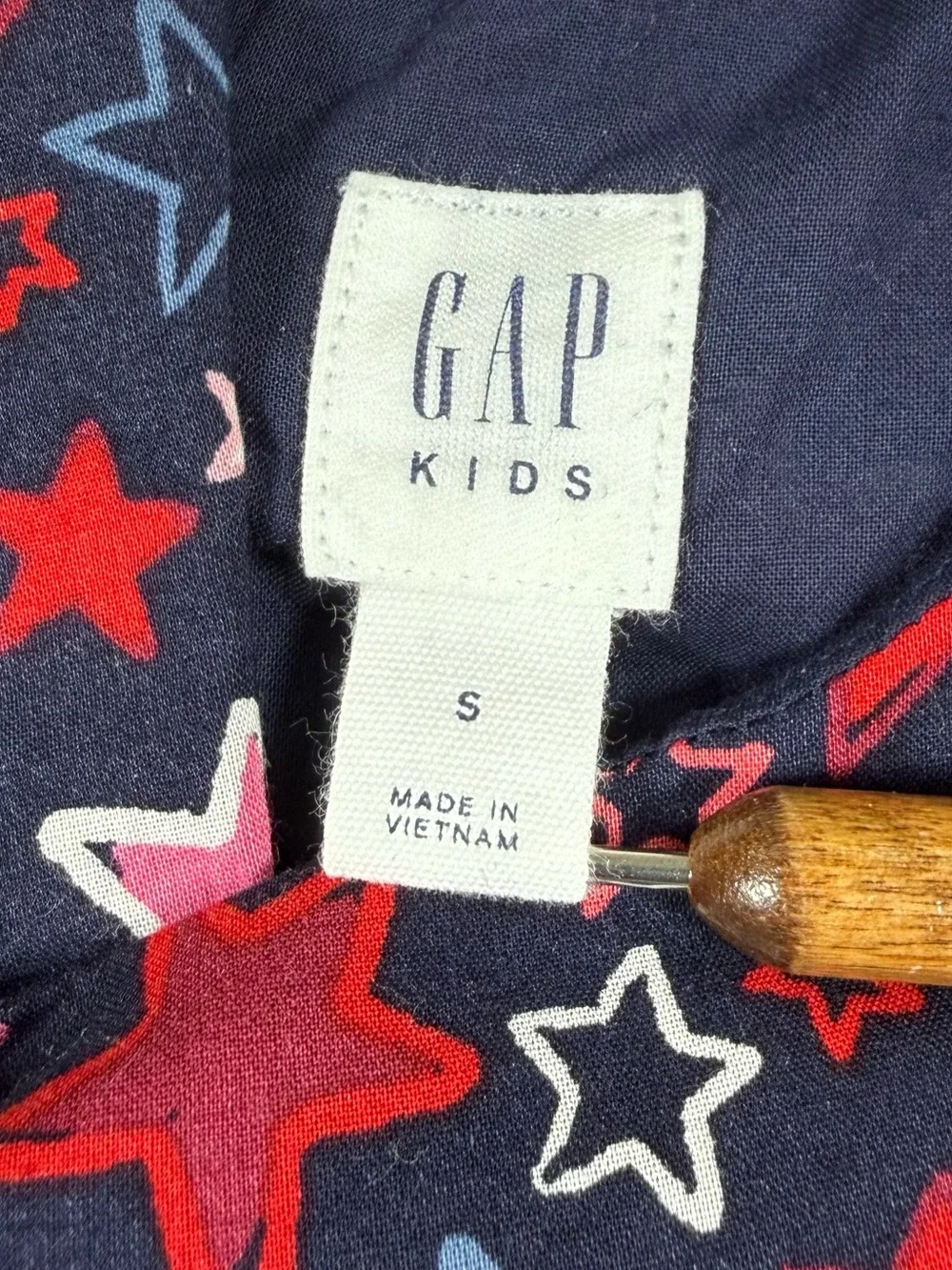 GAP Girls Star Print Fit Flare Dress S 6-7 Tulle Party Patriotic Preppy Cottage